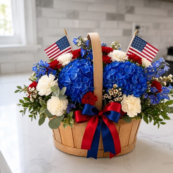 old glory patriotic basket